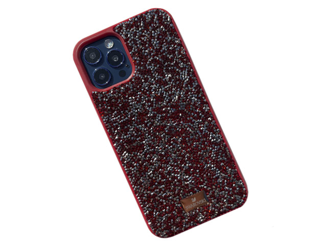 Чехол Swarovski Crystal Case для Apple iPhone 12 pro max (красный, гелевый)