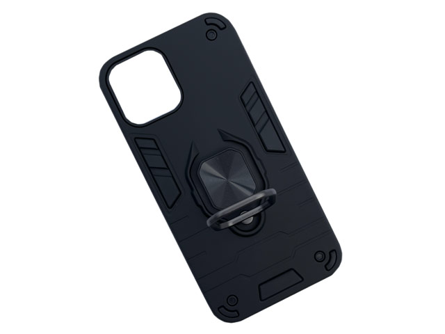 Чехол Yotrix Defender Ring для Apple iPhone 13 pro max (черный, пластиковый)