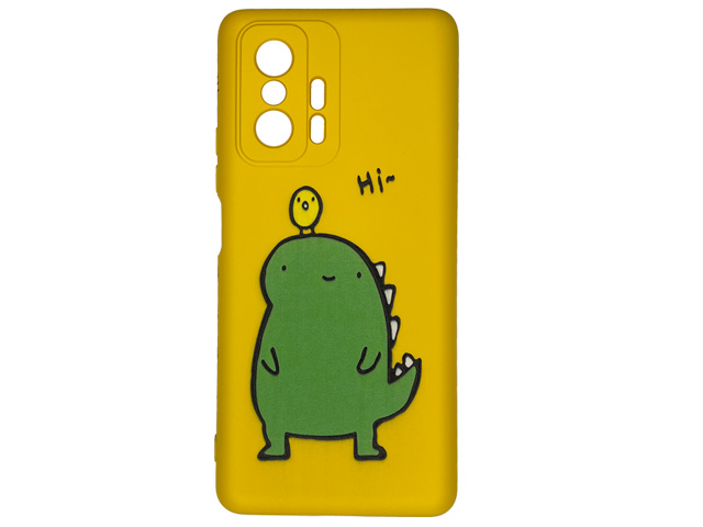 Чехол Yotrix ArtCase для Xiaomi 11T/11T pro (Hi Dino Yellow, гелевый)