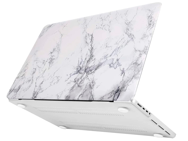 Чехол Yotrix HardCover для Apple MacBook Pro 14 (Marble White, матовый, пластиковый)