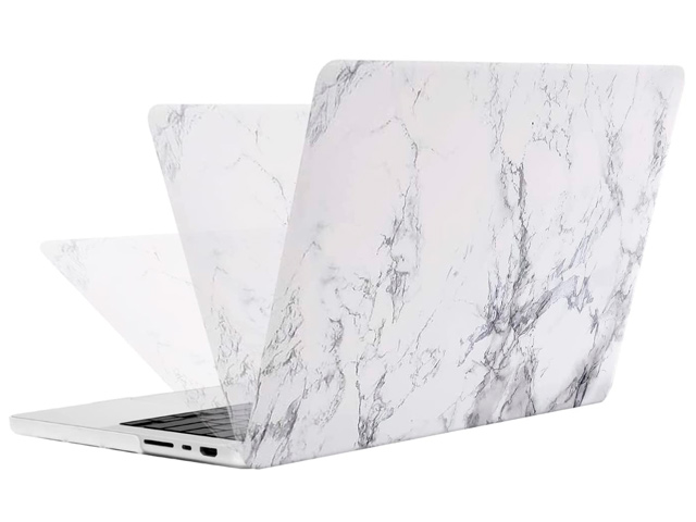 Чехол Yotrix HardCover для Apple MacBook Pro 14 (Marble White, матовый, пластиковый)