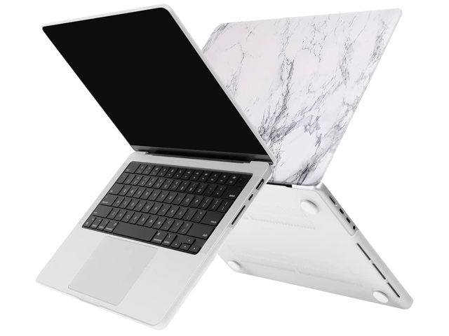 Чехол Yotrix HardCover для Apple MacBook Pro 14 (Marble White, матовый, пластиковый)