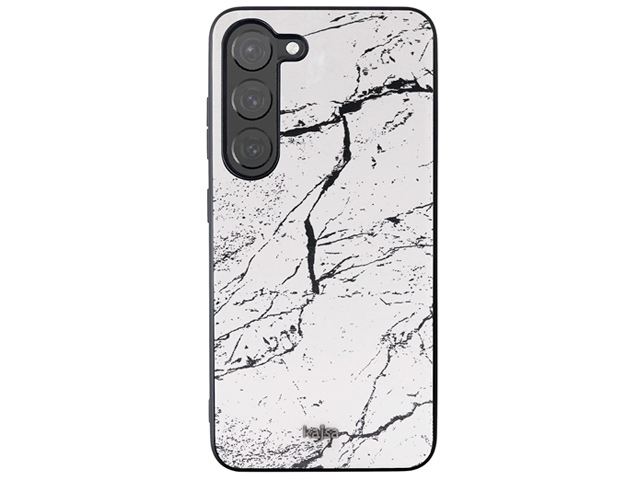 Чехол Kajsa Preppie Marble Series для Samsung Galaxy S23 (белый, кожаный)