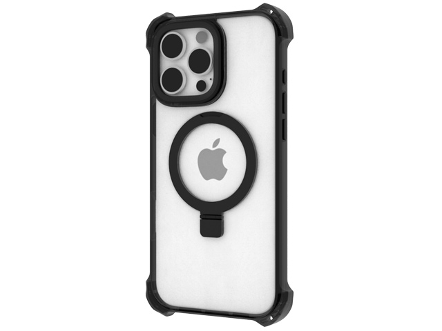 Чехол Raptic Dual Impact Kick для Apple iPhone 16 pro (черный, пластиковый/гелевый, MagSafe)