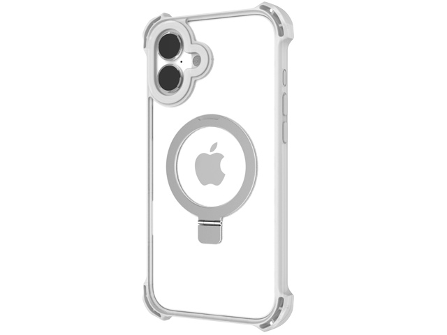 Чехол Raptic Dual Impact Kick для Apple iPhone 16 (прозрачный, пластиковый/гелевый, MagSafe)