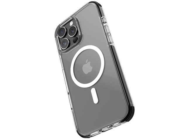 Чехол Raptic Clear для Apple iPhone 16 pro max (серый, пластиковый/гелевый, MagSafe)