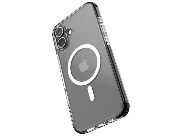 Чехол Raptic Clear для Apple iPhone 16 (серый, пластиковый/гелевый, MagSafe)