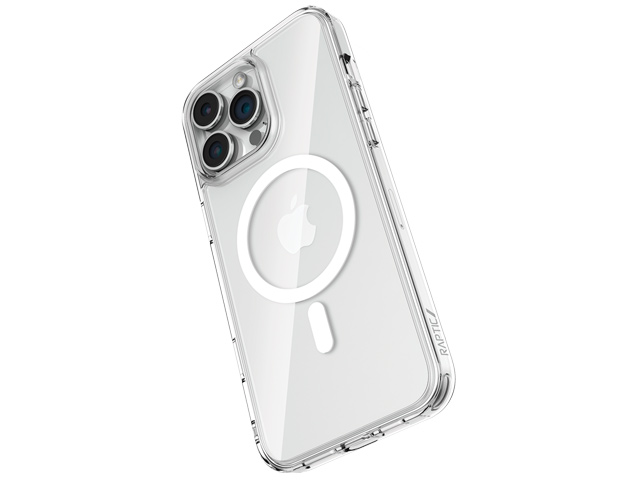 Чехол Raptic Crystal для Apple iPhone 16 pro (прозрачный, стеклянный/гелевый, MagSafe)