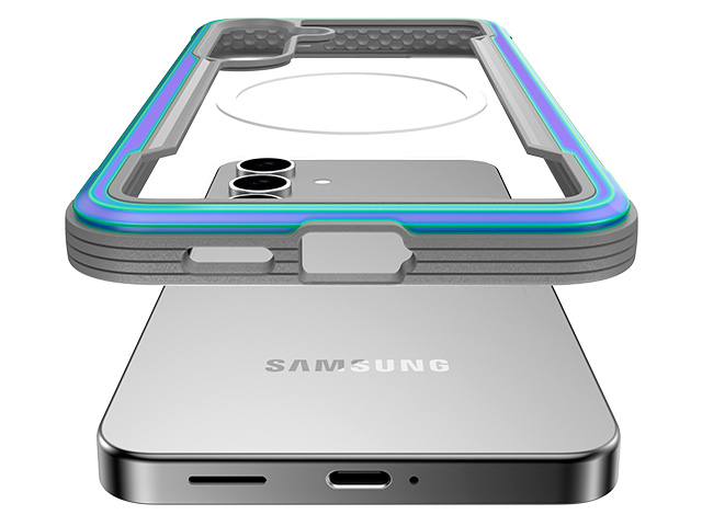 Чехол Raptic Defense Shield для Samsung Galaxy S25 (хамелеон, маталлический, MagSafe)