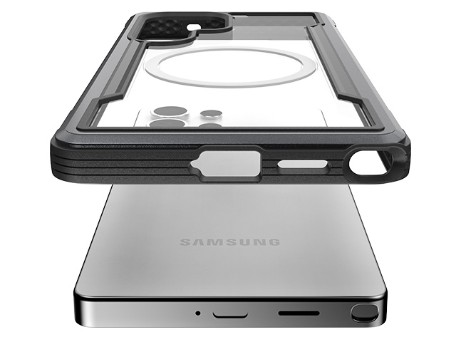 Чехол Raptic Defense Shield для Samsung Galaxy S25 ultra (черный, маталлический, MagSafe)