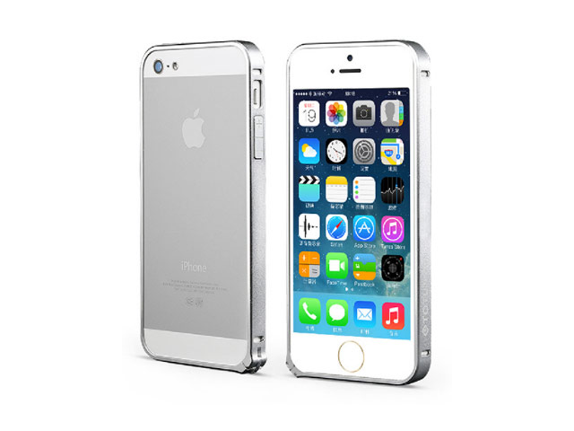 Чехол Totu Design Armor Series Aluminum bumper для Apple iPhone 5/5S (серебристый, металлический)