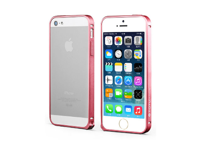 Чехол Totu Design Armor Series Aluminum bumper для Apple iPhone 5/5S (красный, металлический)