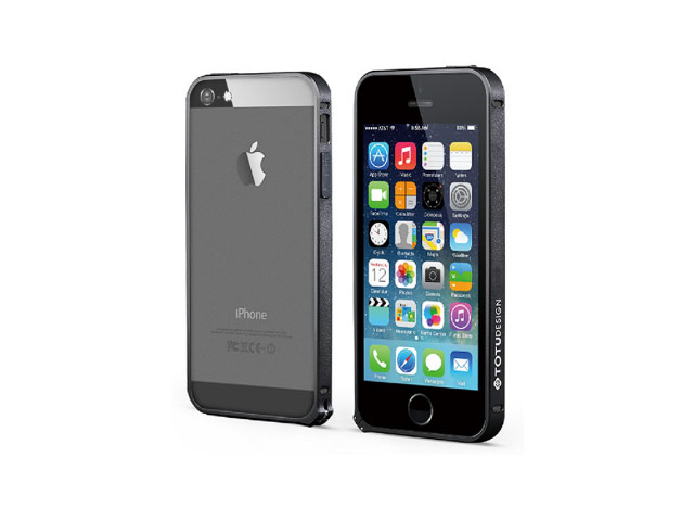 Чехол Totu Design Armor Series Aluminum bumper для Apple iPhone 5/5S (черный, металлический)