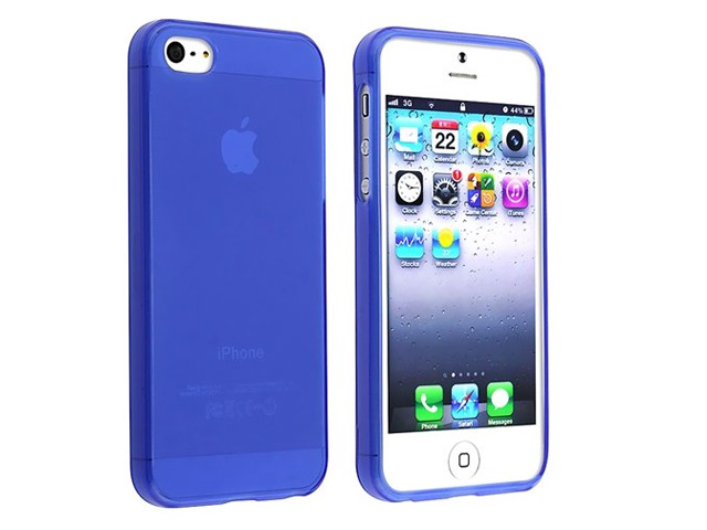 Чехол WhyNot Soft Case для Apple iPhone 5/5S (синий, гелевый) (NPG)