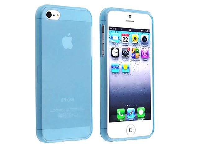 Чехол WhyNot Soft Case для Apple iPhone 5/5S (голубой, гелевый) (NPG)