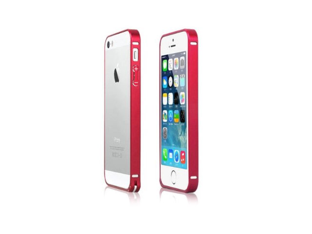 Чехол Yotrix BumperCase для Apple iPhone 5/5S (красный, алюминиевый)