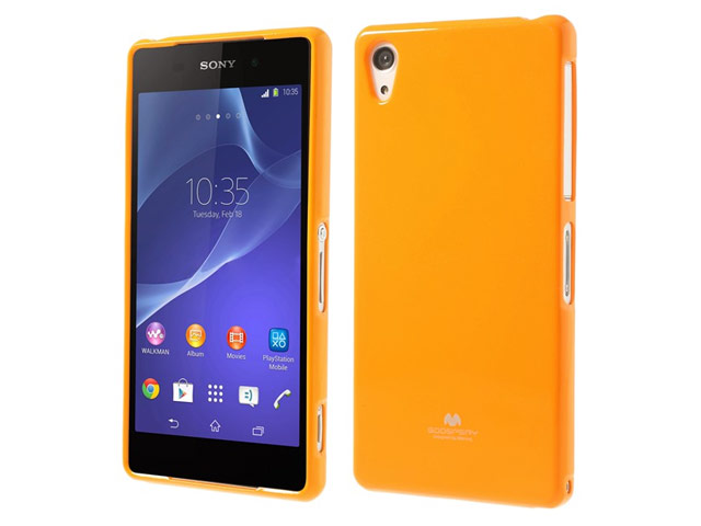 Чехол Mercury Goospery Jelly Case для Sony Xperia Z2 L50t (оранжевый, гелевый)