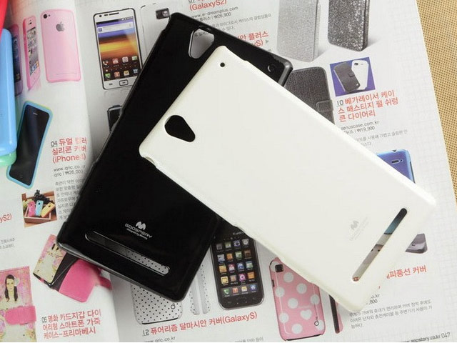 Чехол Mercury Goospery Jelly Case для Sony Xperia T2 Ultra XM50h (синий, гелевый)