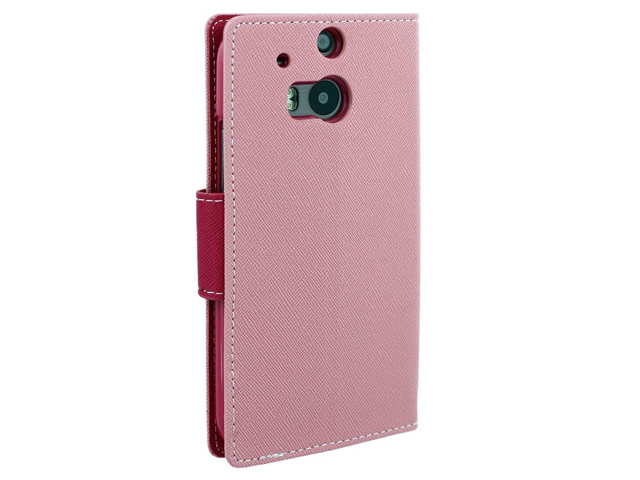 Чехол Mercury Goospery Fancy Diary Case для HTC new One (HTC M8) (розовый, кожаный)