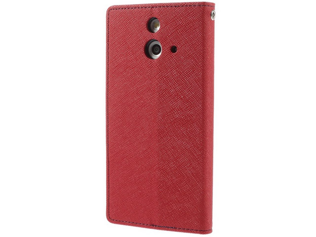 Чехол Mercury Goospery Fancy Diary Case для HTC One E8 (малиновый, кожаный)