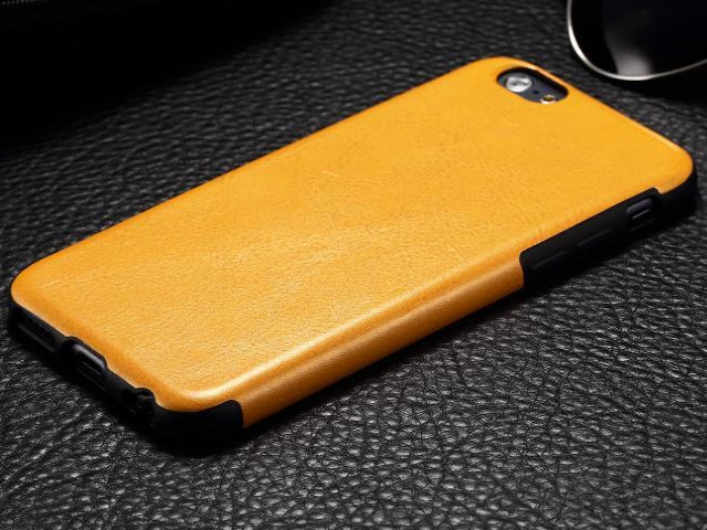 Чехол Yotrix SnapCase для Apple iPhone 6 (оранжевый, кожаный)