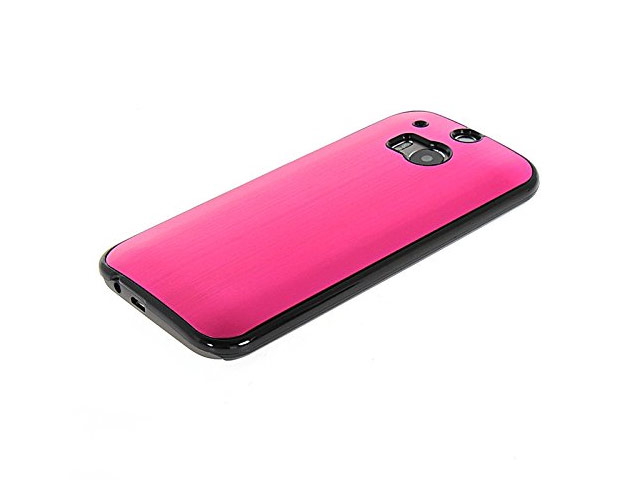 Чехол Yotrix MetalCase для HTC new One (HTC M8) (розовый, алюминиевый)