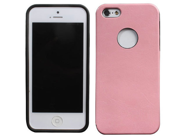 Чехол Yotrix SnapCase для Apple iPhone 5/5S (розовый, кожаный)