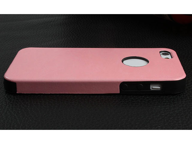 Чехол Yotrix SnapCase для Apple iPhone 5/5S (розовый, кожаный)