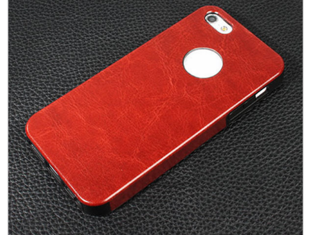 Чехол Yotrix SnapCase для Apple iPhone 5/5S (коричневый, кожаный)