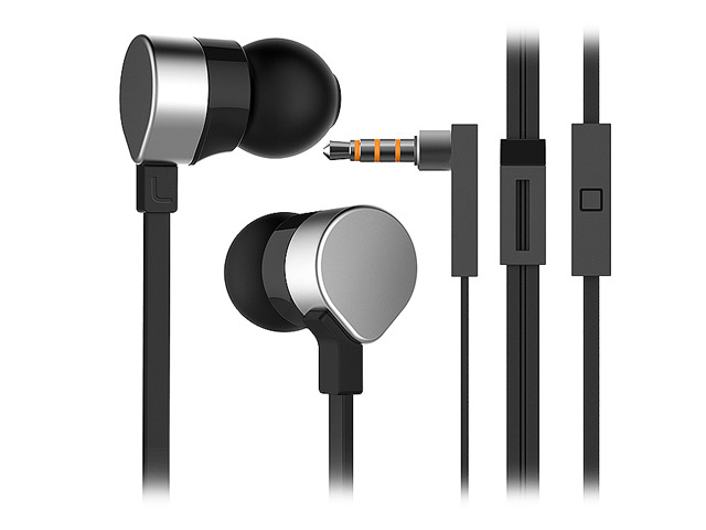 Наушники Wallytech Metal Earphone WHF-125 (серый/черный, пульт/микрофон, 20-20000 Гц, 8.0 мм)