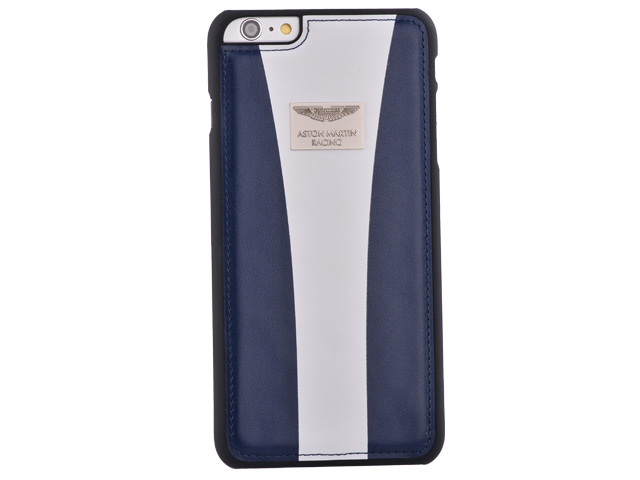 Чехол Aston Martin Racing Strap для Apple iPhone 6 plus (синий/белый, кожаный)