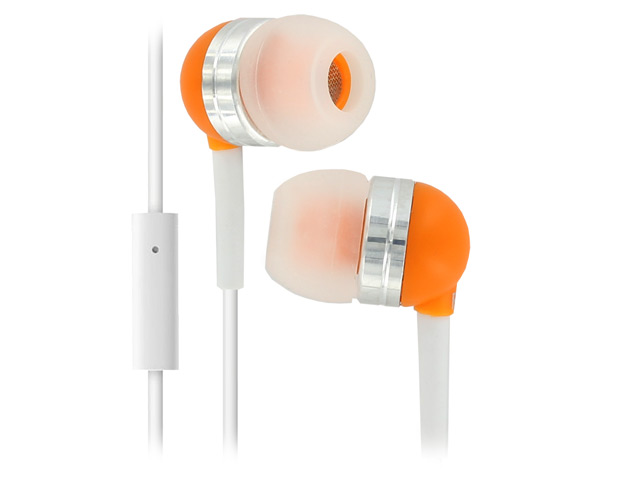 Наушники Wallytech Superior Earphones WHF-065 (оранжевые, пульт/микрофон, 6-23000 Гц, 10 мм)