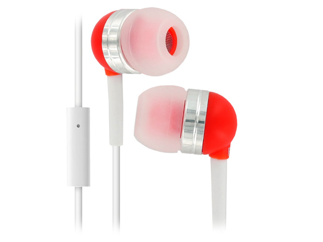 Наушники Wallytech Superior Earphones WHF-065 (красные, пульт/микрофон, 6-23000 Гц, 10 мм)