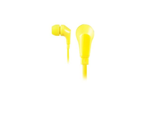 Наушники Wallytech Flat Cable Earphones WHF-111 (желтые, пульт/микрофон, 20-20000 Гц, 8 мм)