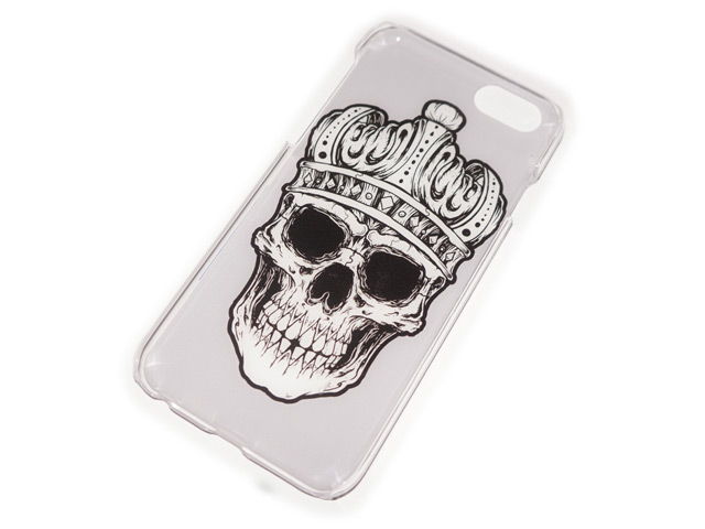 Чехол Yotrix Aquarelle для Apple iPhone 6 (Skull crown, пластиковый)