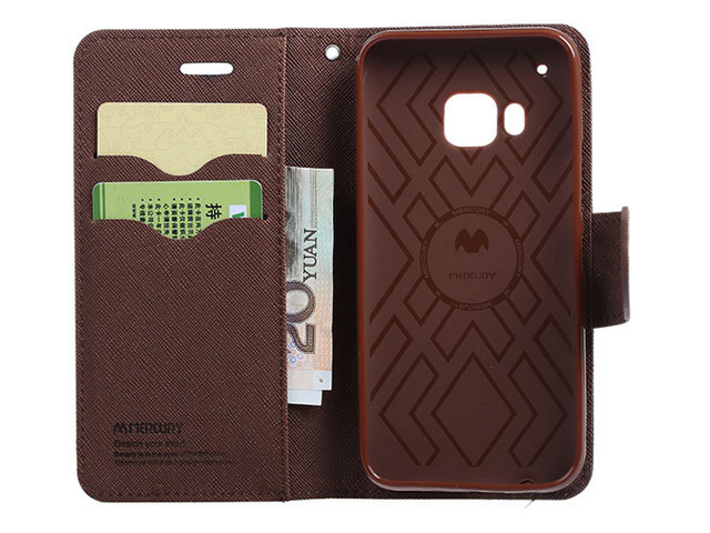 Чехол Mercury Goospery Fancy Diary Case для HTC One M9 (коричневый, винилискожа)