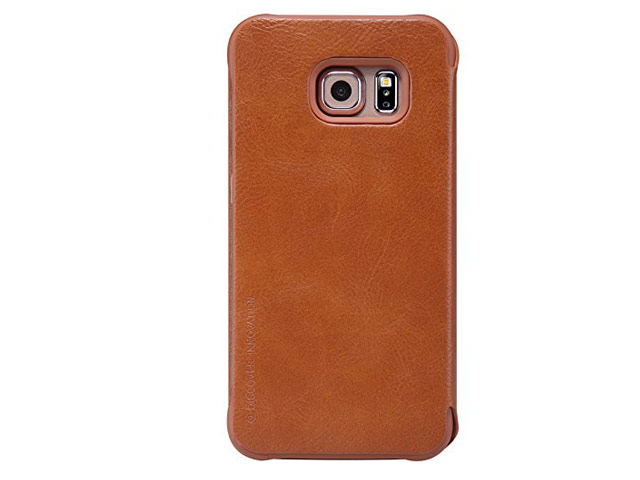 Чехол Nillkin Qin leather case для Samsung Galaxy S6 edge SM-G925 (коричневый, кожаный)