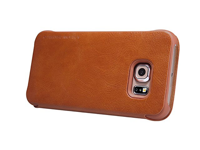 Чехол Nillkin Qin leather case для Samsung Galaxy S6 edge SM-G925 (коричневый, кожаный)