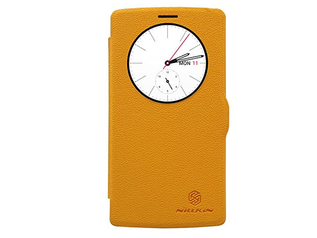 Чехол Nillkin Fresh Series Leather case для LG G4 F500 (желтый, кожаный)